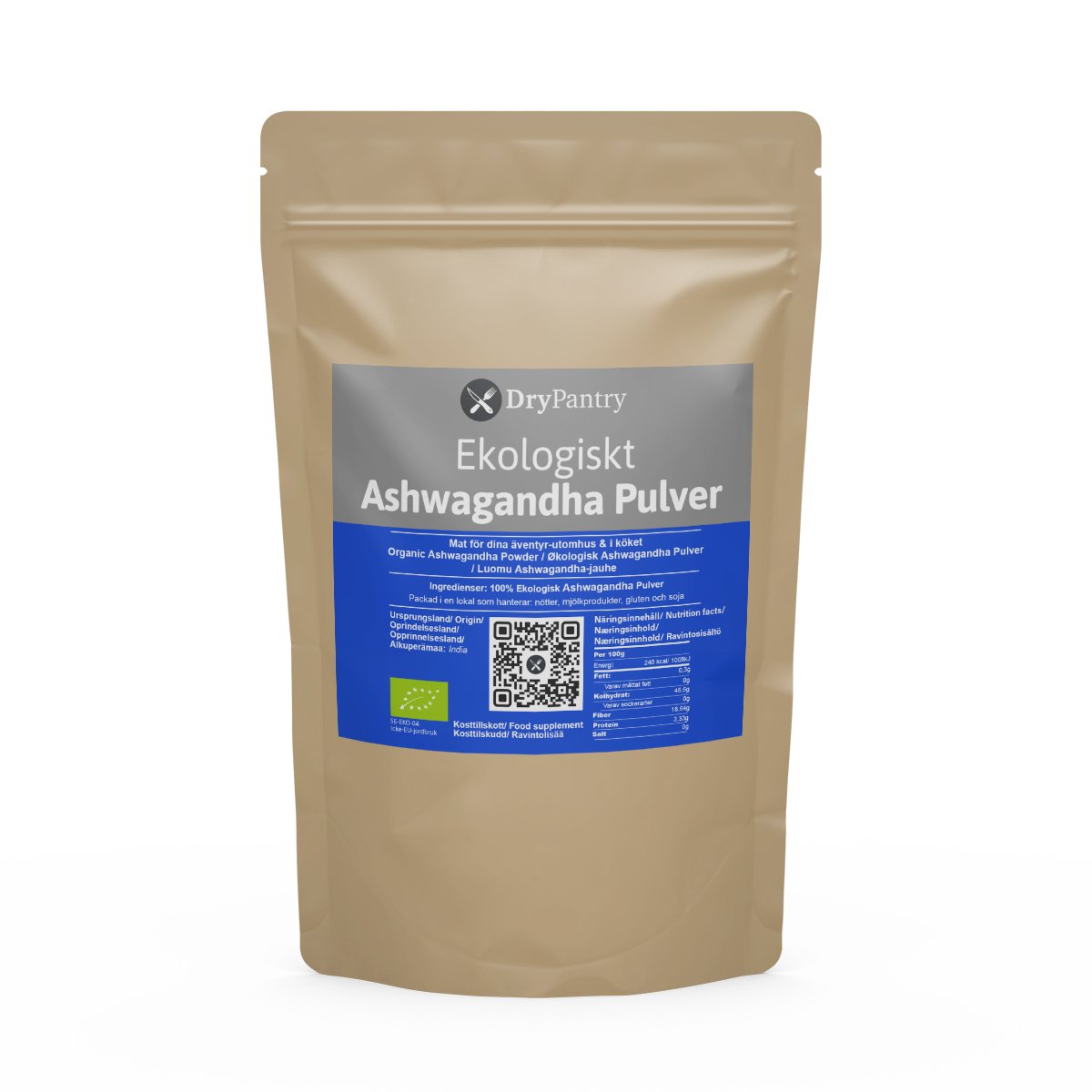 Ekologiskt Ashwagandha Pulver 90g - DryPantry